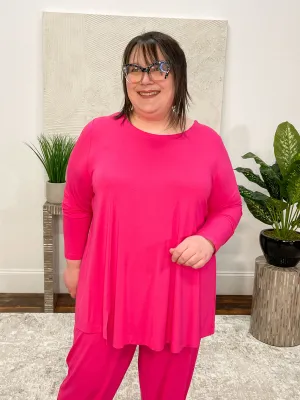 Side Vent Tunic, Pink