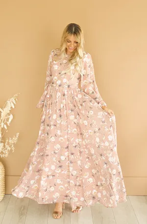 Skye Dusty Rose Floral Maxi - DM Exclusive- FINAL FEW - FINAL SALE