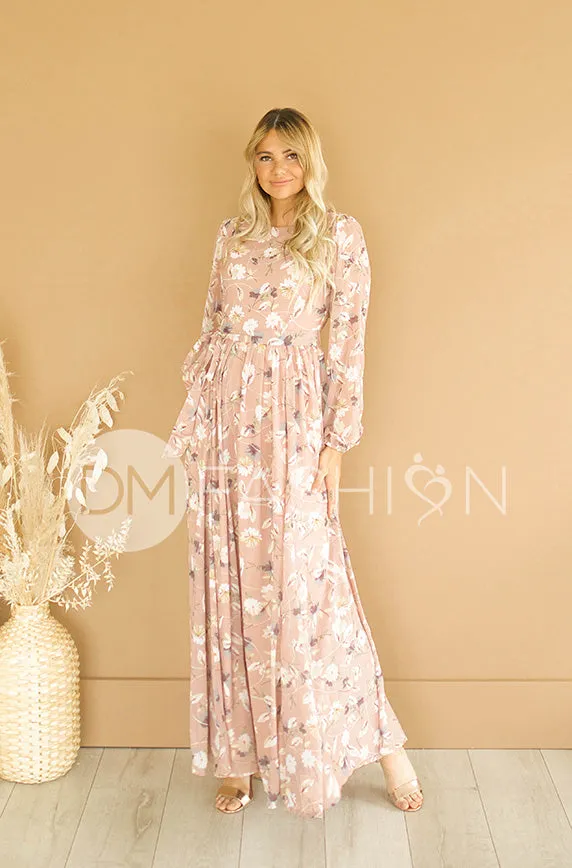 Skye Dusty Rose Floral Maxi - DM Exclusive- FINAL FEW - FINAL SALE