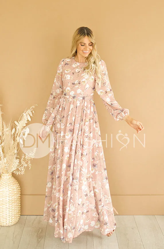 Skye Dusty Rose Floral Maxi - DM Exclusive- FINAL FEW - FINAL SALE