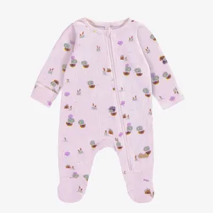 Souris Mini - Zipper Footie - Lavender Ducks