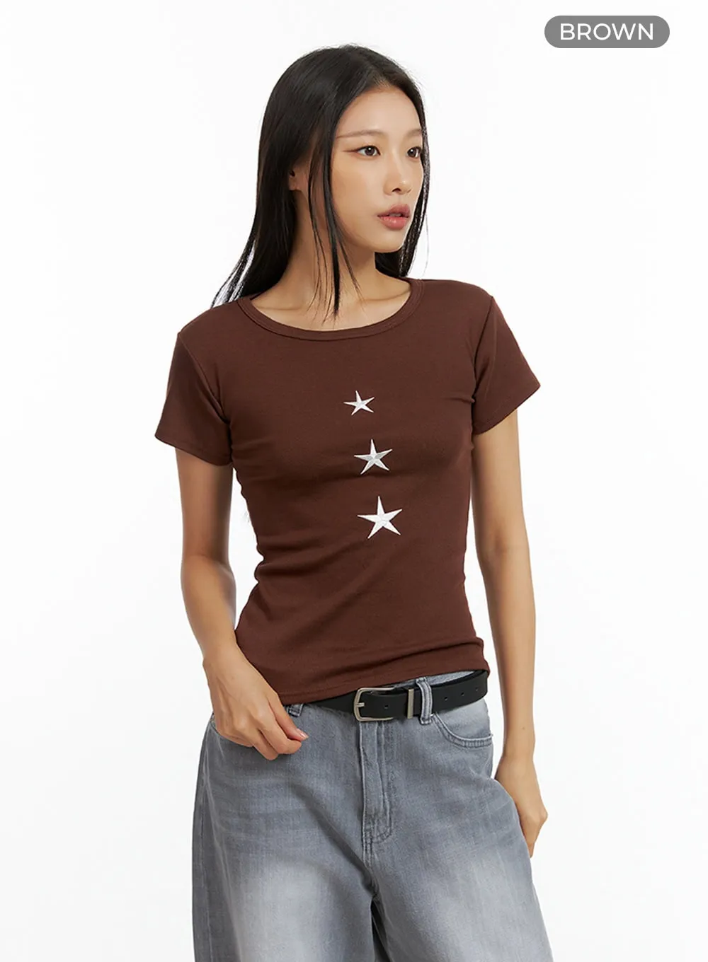 Star Graphic Crop Top IL409