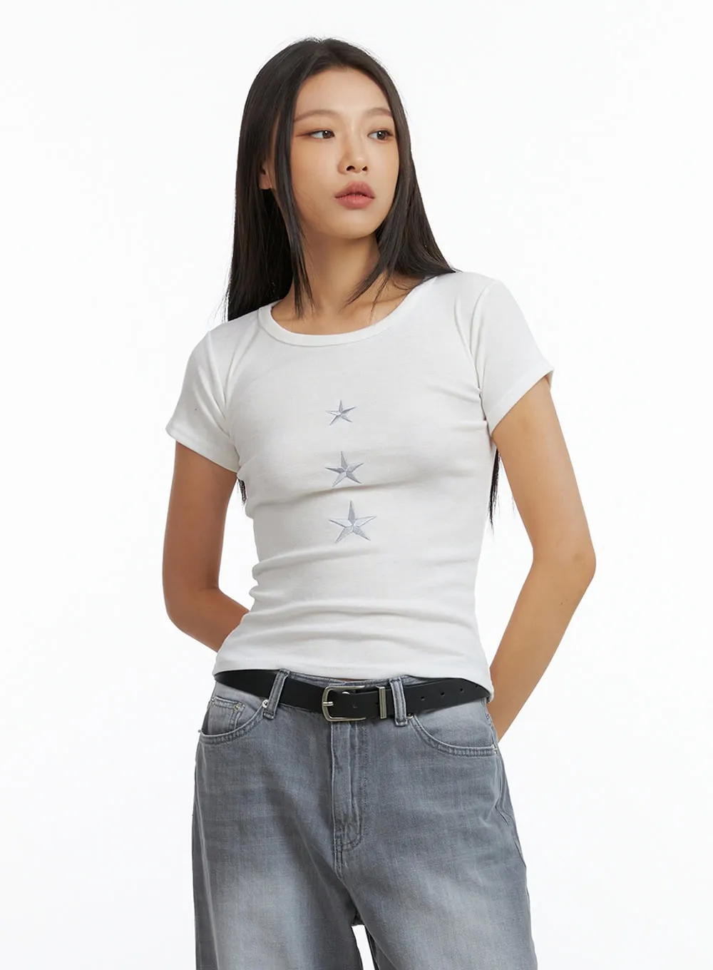 Star Graphic Crop Top IL409