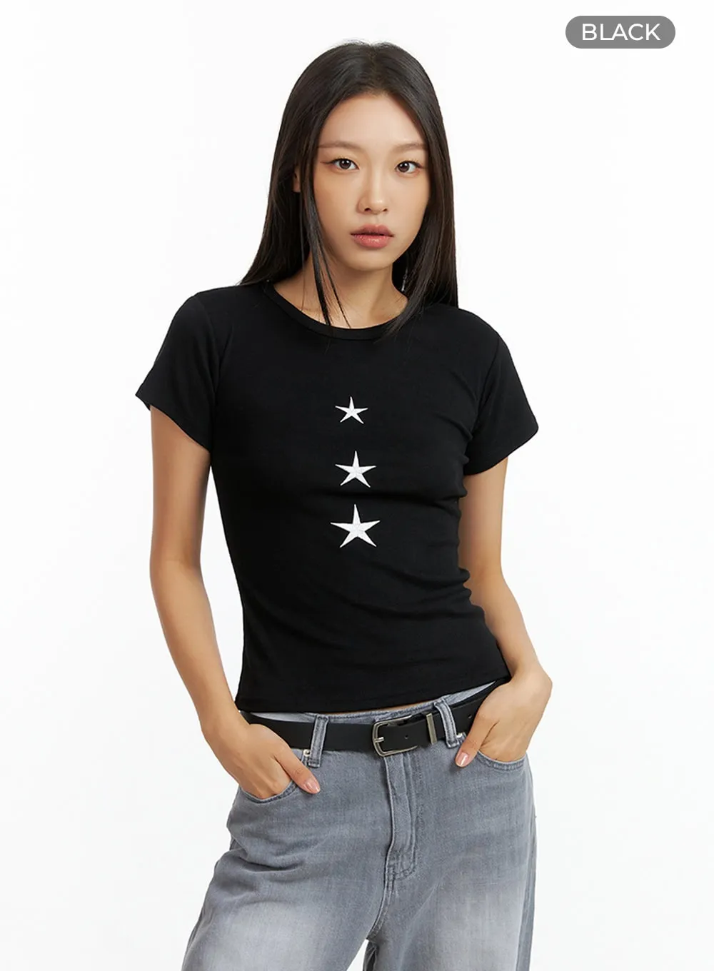 Star Graphic Crop Top IL409