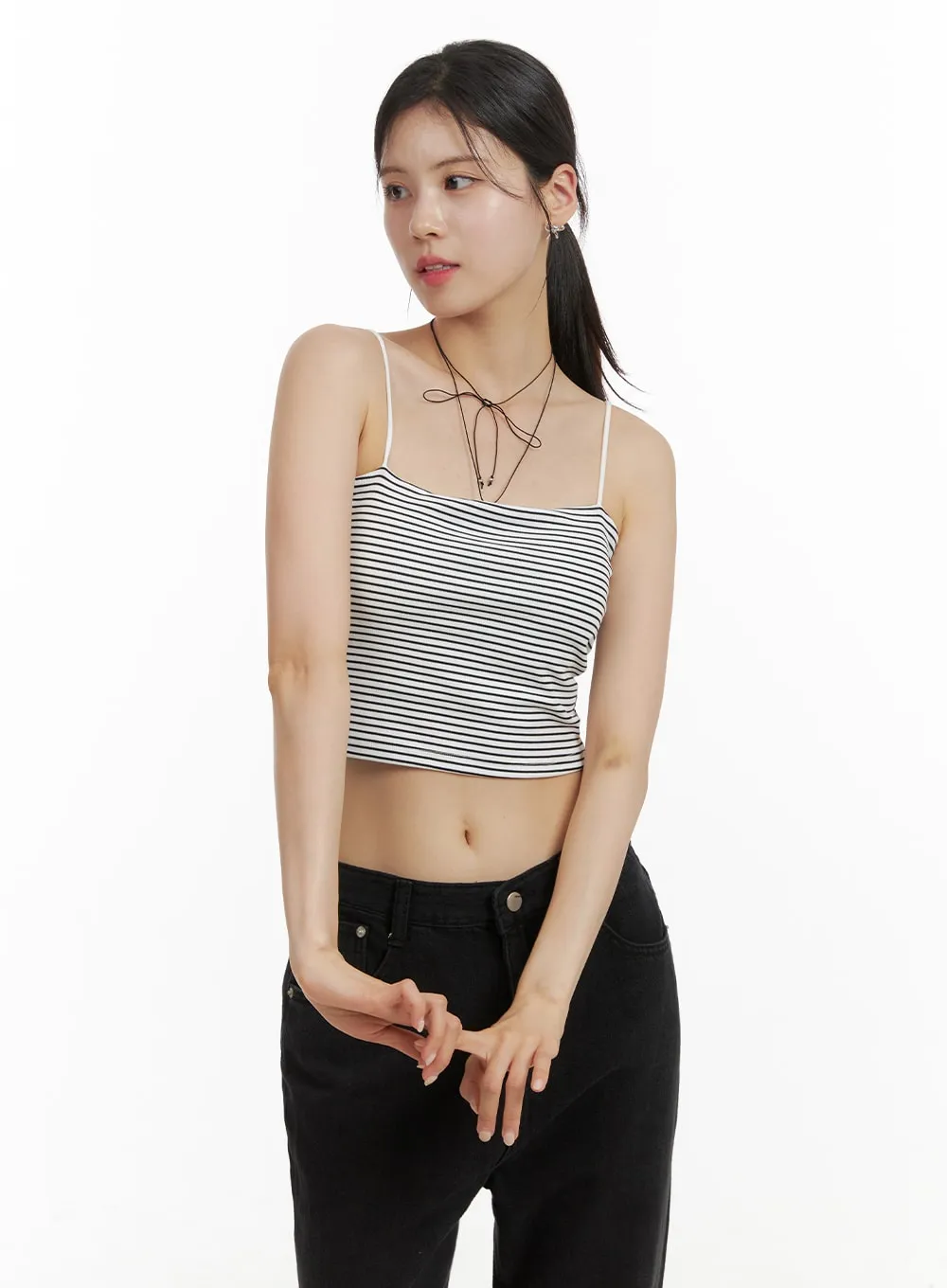 Stripe Crop Cami Top OA423