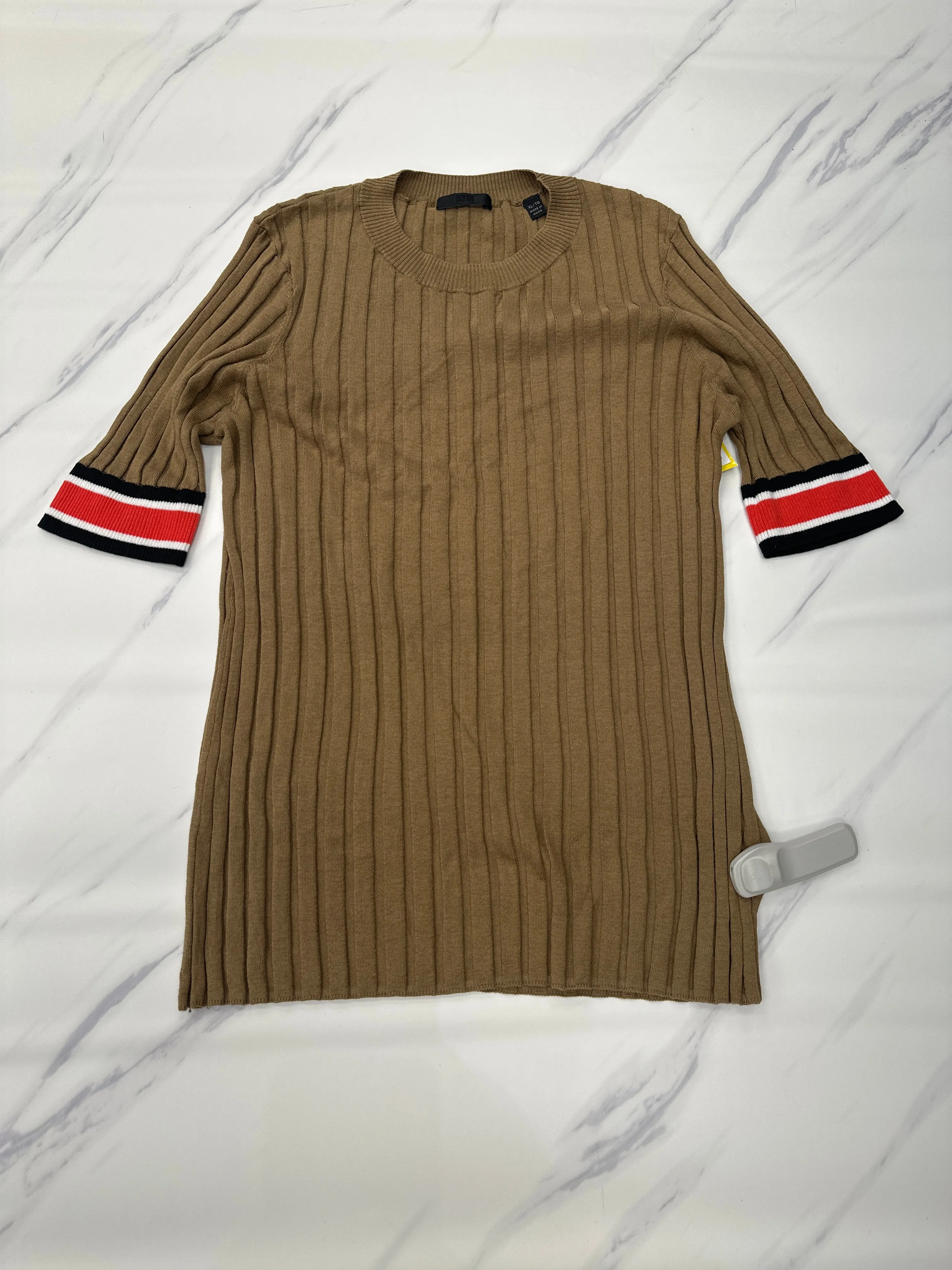 Top Short Sleeve By Atm In Brown, Size: Xl