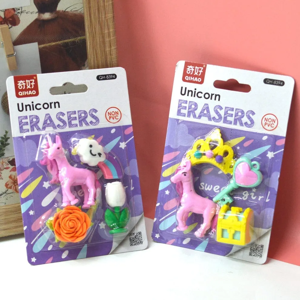 Unicorn Style Erasers