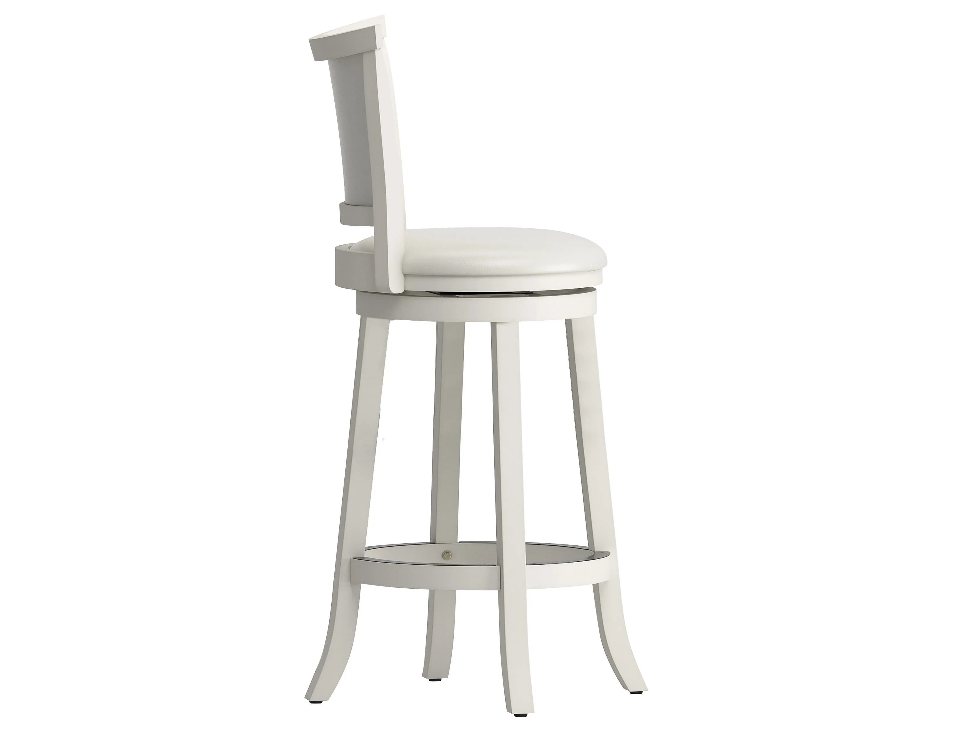 White Bar Height Bar Stools, Set of 2