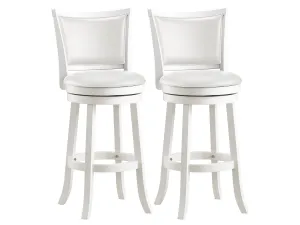 White Bar Height Bar Stools, Set of 2