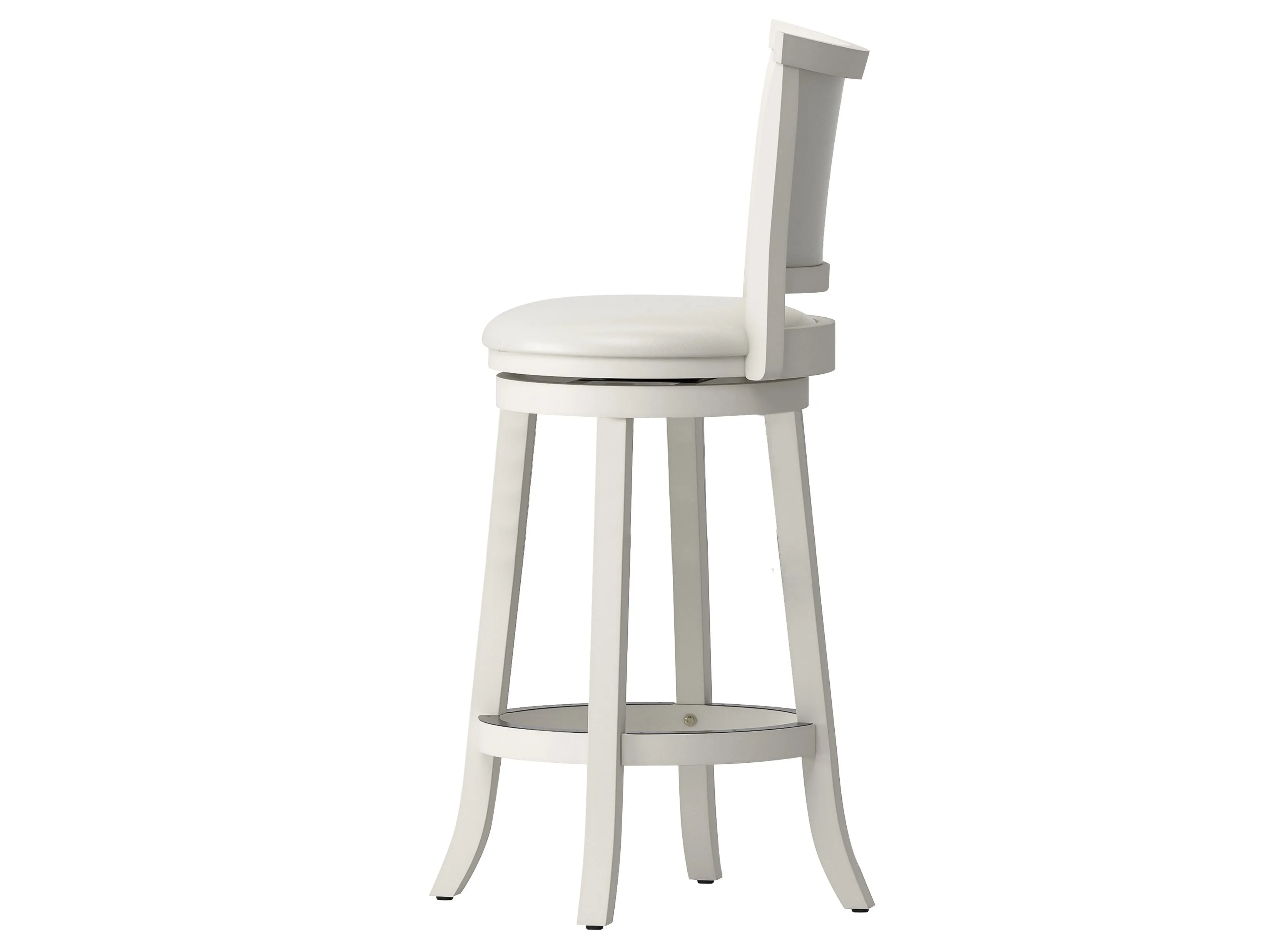 White Bar Height Bar Stools, Set of 2