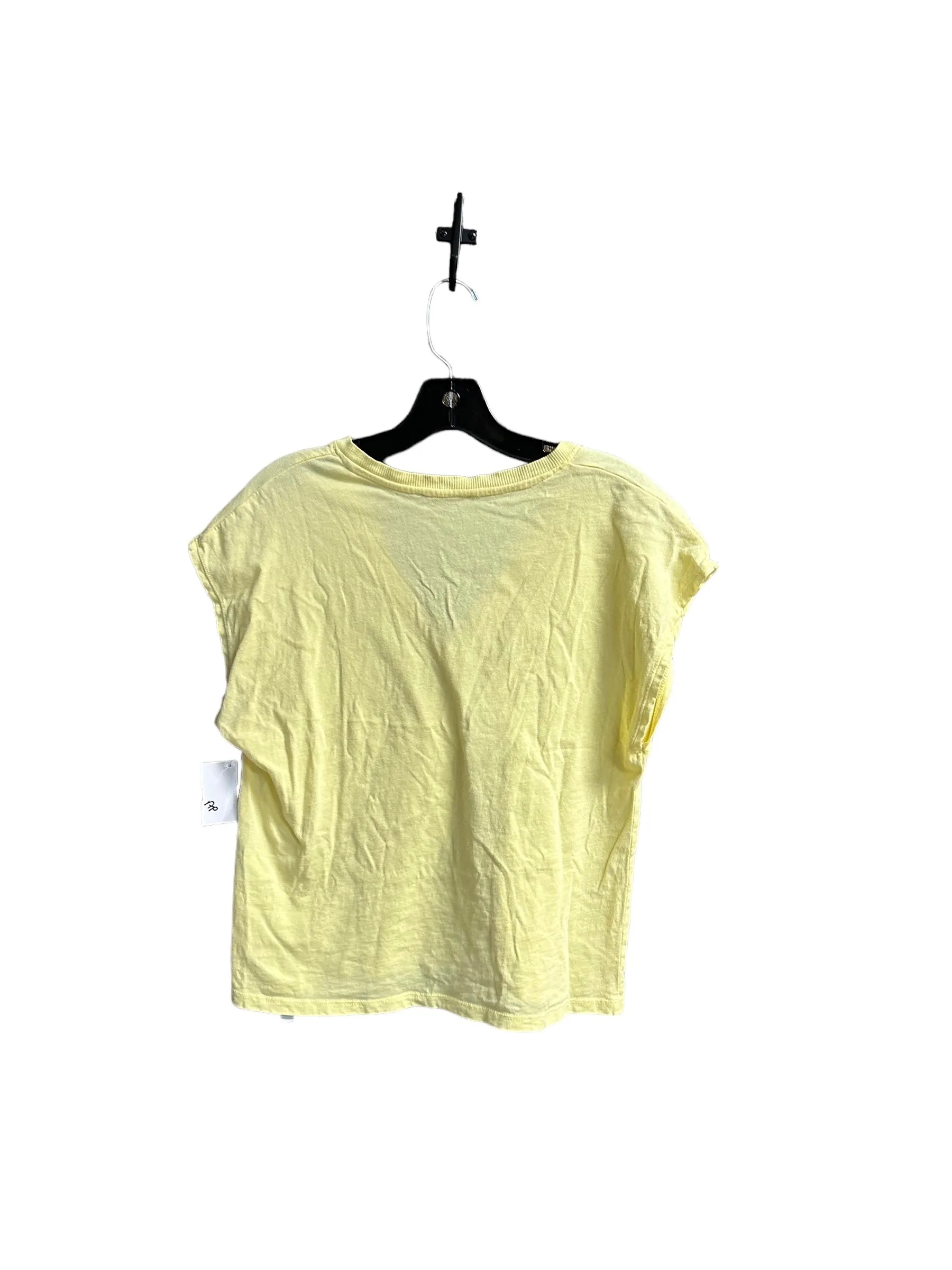 Yellow Top Short Sleeve Zara, Size S